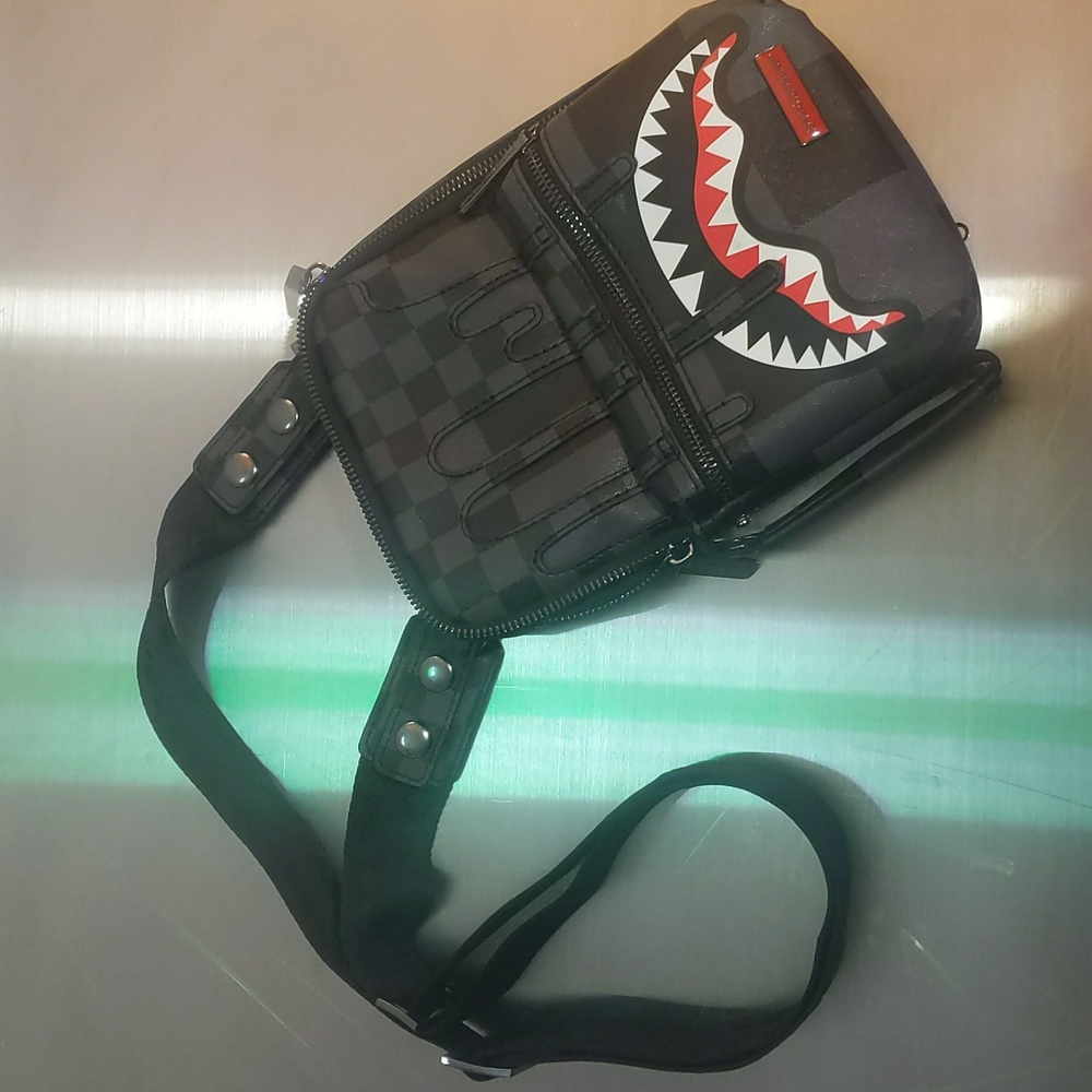 Sprayground Crossbody Waist Bag Sharks in Paris Rare Limited